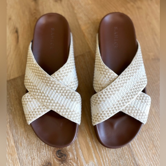 Rothy's Shoes - Rothy’s Weekend Slide Hemp Sandals Size 8.5 Cream Beige